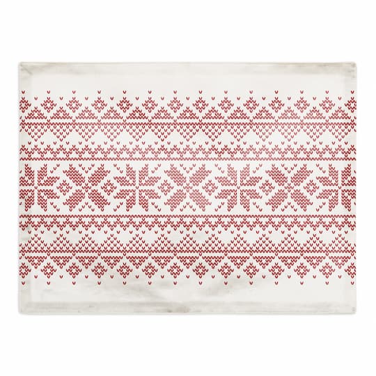 Knit Snowflakes 18x14 Cotton Twill Placemat